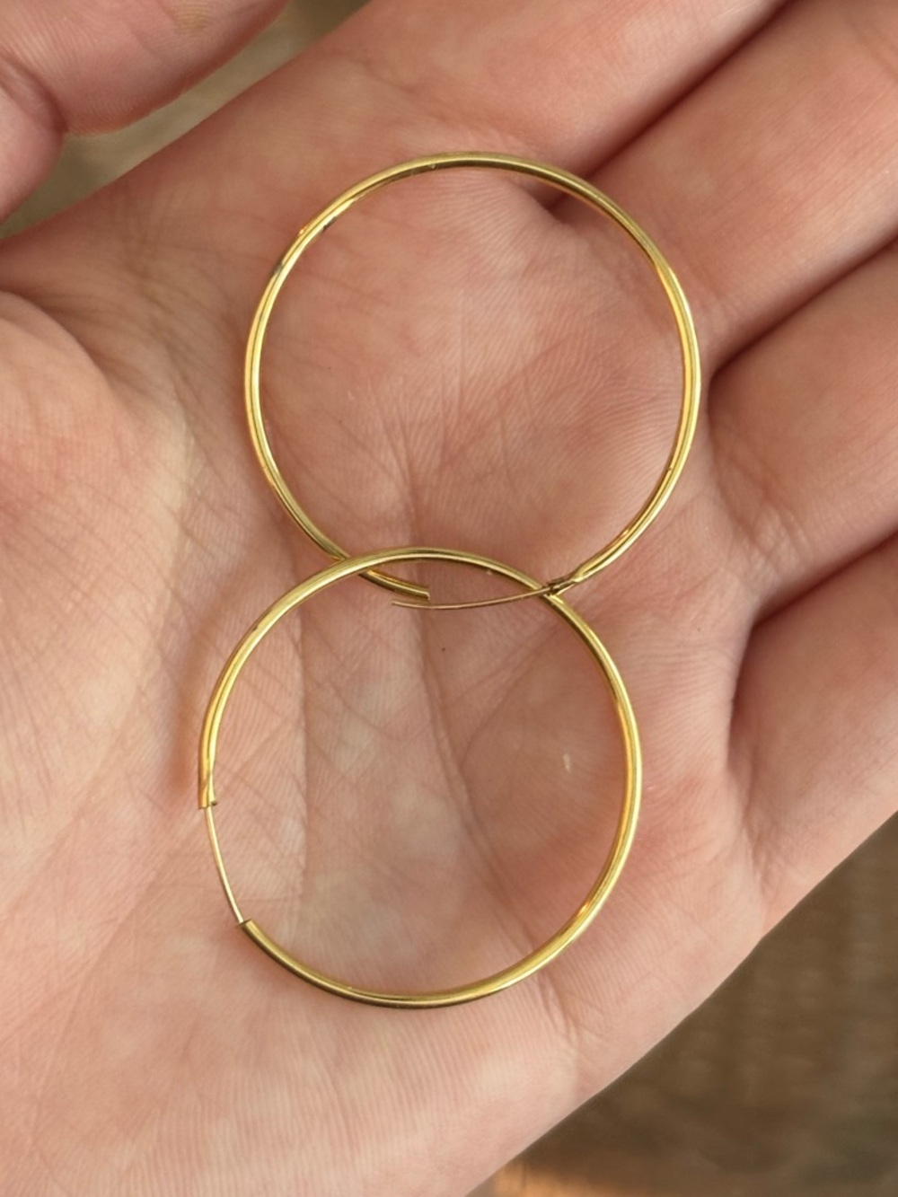 Dainty Gold Tone Hoops